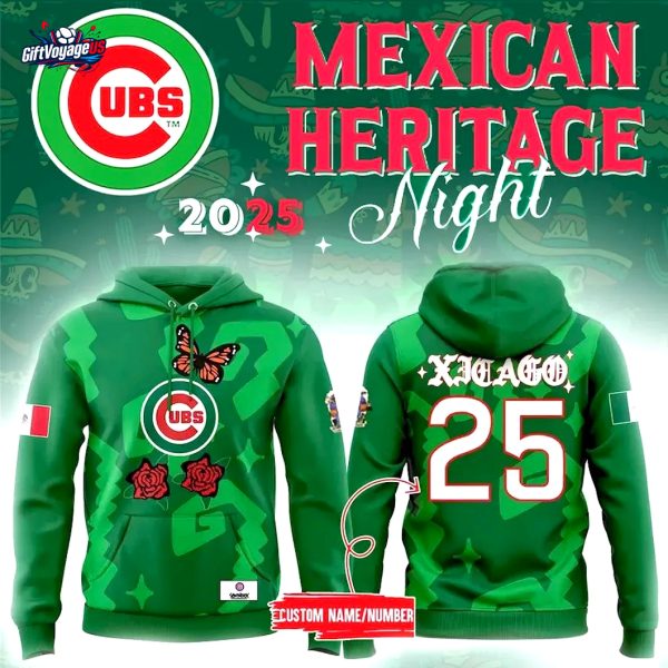 Chicago Cubs Mexican Heritage 2025 Special Hoodie