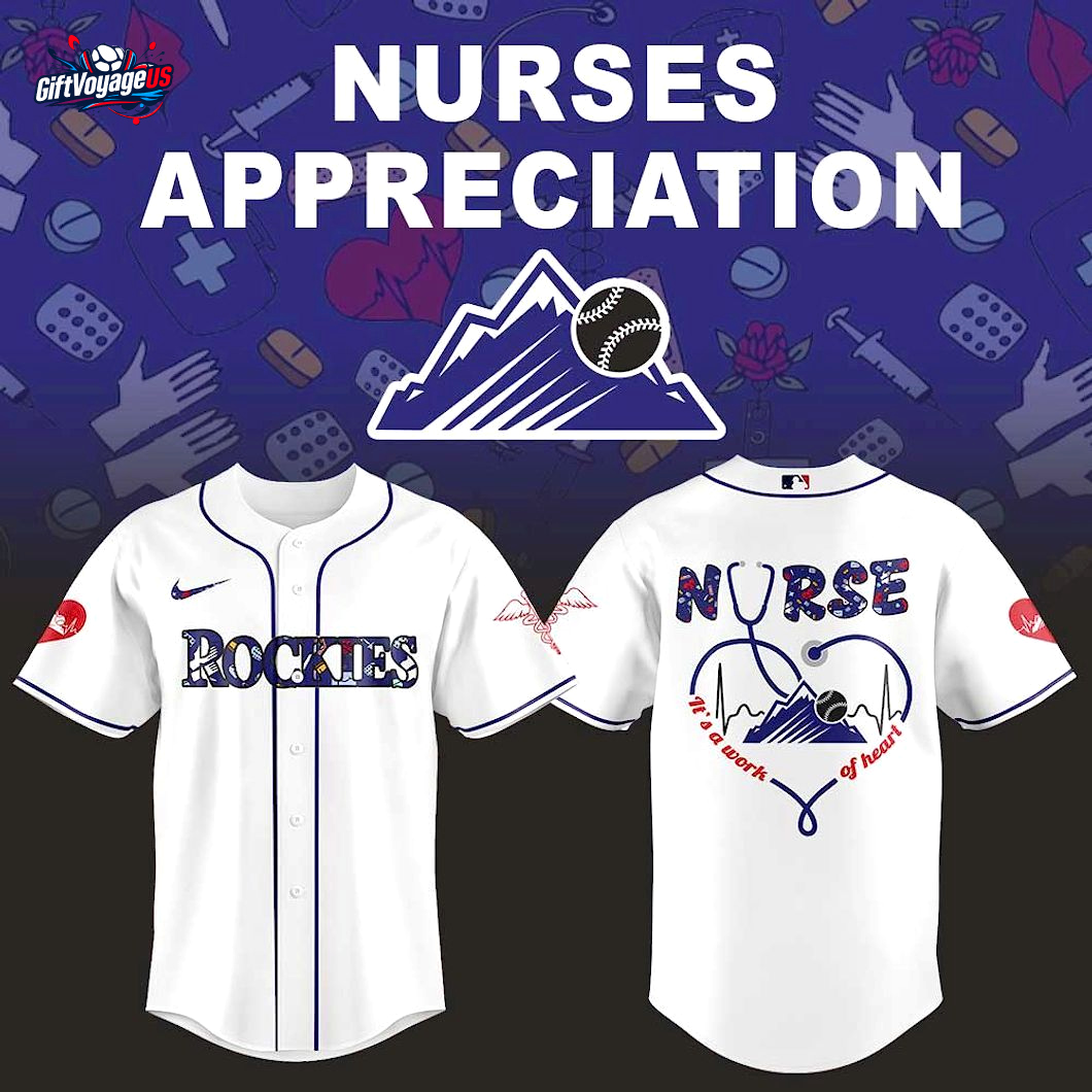 Colorado Rockies Nurses Appreciation 2025 For Fans Baseball Jersey Colorado Rockies Nurses Appreciation 2025 For Fans Baseball Jersey
