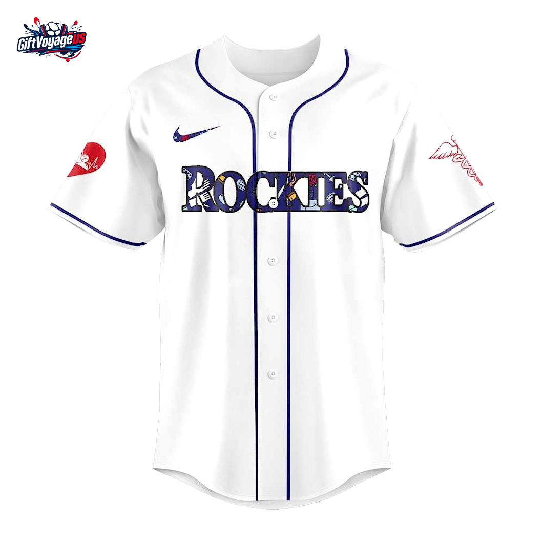 Colorado Rockies Nurses Appreciation 2025 For Fans Baseball Jersey Colorado Rockies Nurses Appreciation 2025 For Fans Baseball Jersey