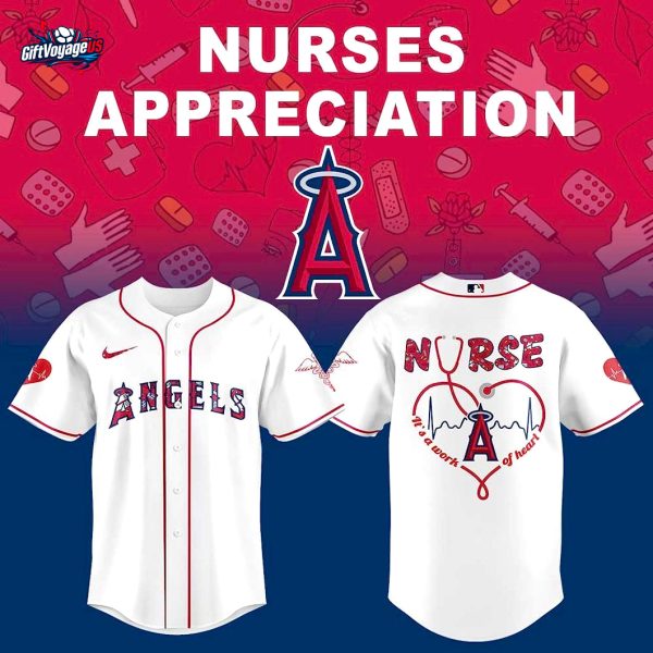 Los Angeles Angels Nurses Appreciation 2025 For Fans Baseball Jersey