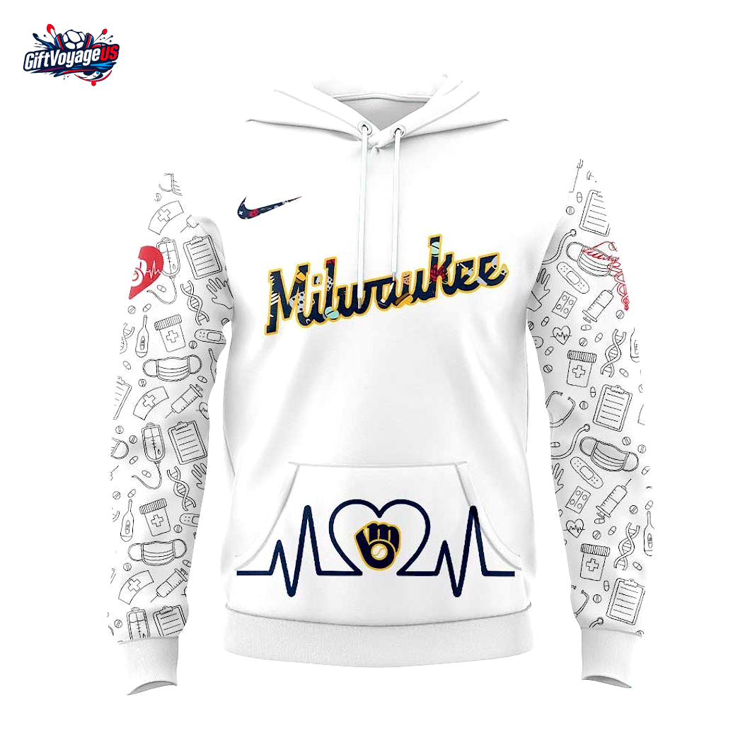 Milwaukee Brewers x Nurses Appreciation 2025 Special Hoodie Milwaukee Brewers x Nurses Appreciation 2025 Special Hoodie