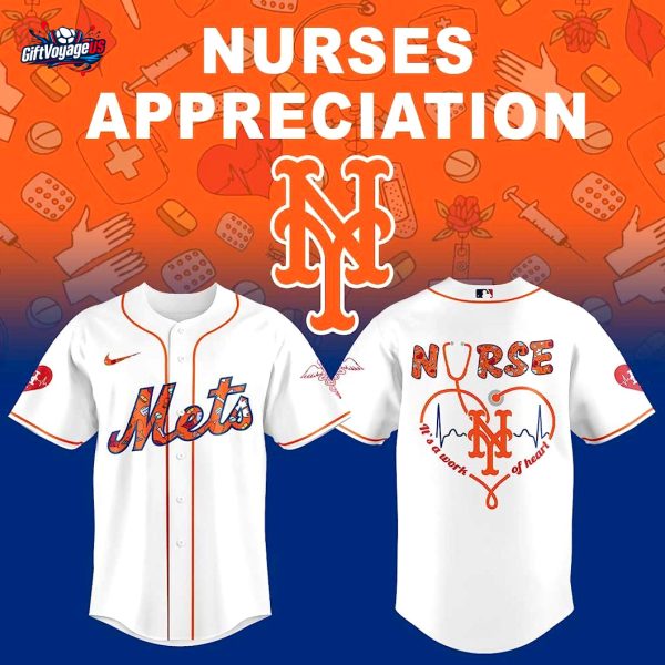 New York Mets Nurses Appreciation 2025 For Fans Baseball Jersey