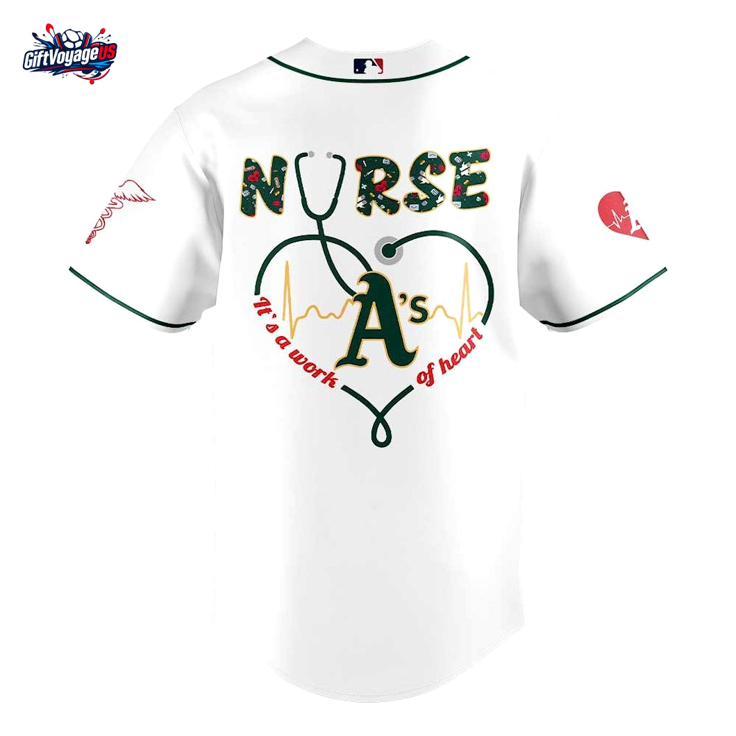 Oakland Athletics Nurses Appreciation 2025 For Fans Baseball Jersey Oakland Athletics Nurses Appreciation 2025 For Fans Baseball Jersey