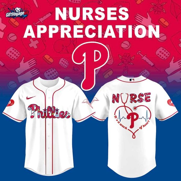 Philadelphia Phillies Nurses Appreciation 2025 For Fans Baseball Jersey