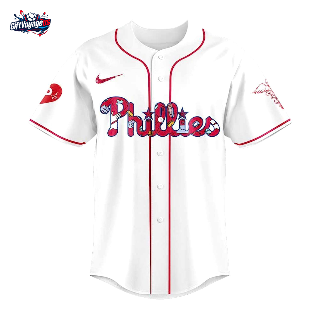 Philadelphia Phillies Nurses Appreciation 2025 For Fans Baseball Jersey Philadelphia Phillies Nurses Appreciation 2025 For Fans Baseball Jersey