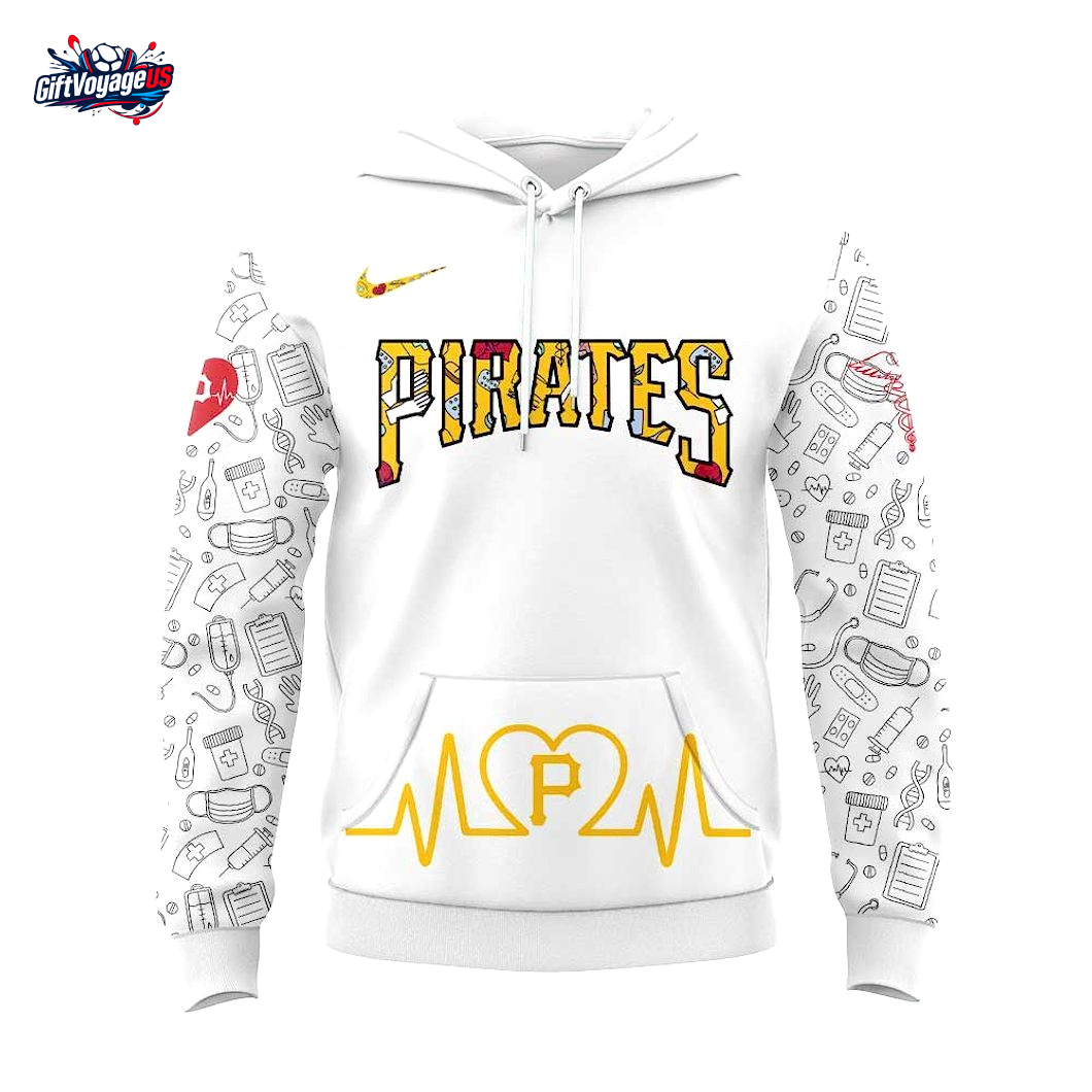 Pittsburgh Pirates x Nurses Appreciation 2025 Special Hoodie Pittsburgh Pirates x Nurses Appreciation 2025 Special Hoodie