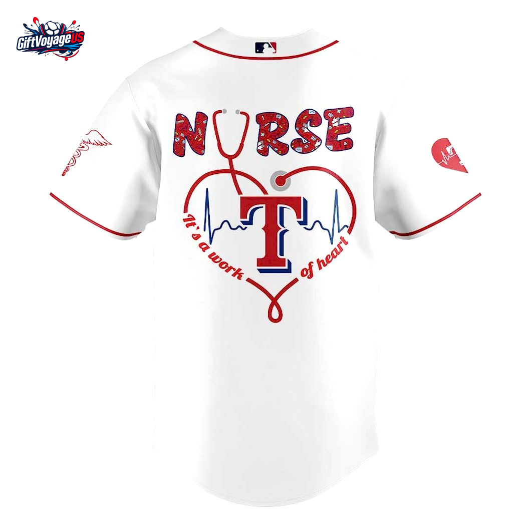 Texas Rangers Nurses Appreciation 2025 For Fans Baseball Jersey Texas Rangers Nurses Appreciation 2025 For Fans Baseball Jersey
