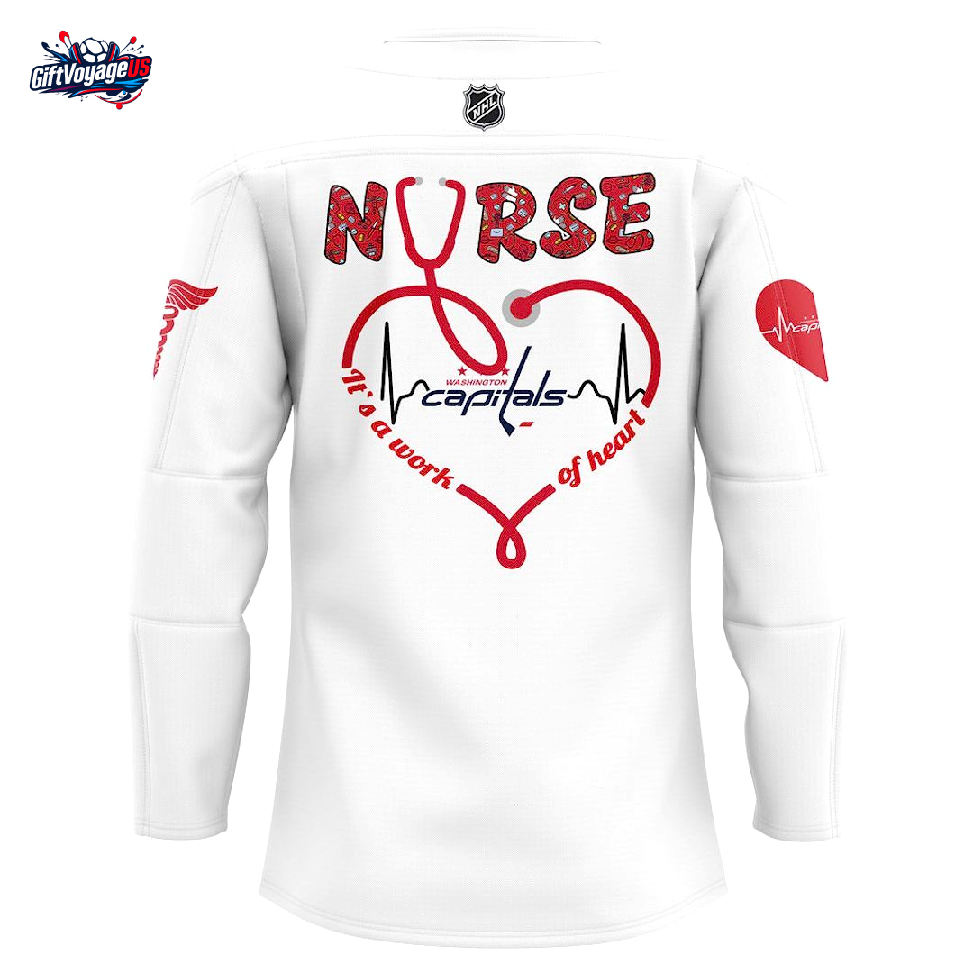 Washington Capitals x Nurses Appreciation 2025 Hockey Jersey Washington Capitals x Nurses Appreciation 2025 Hockey Jersey