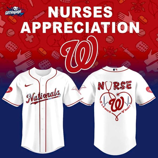 Washington Nationals Nurses Appreciation 2025 For Fans Baseball Jersey