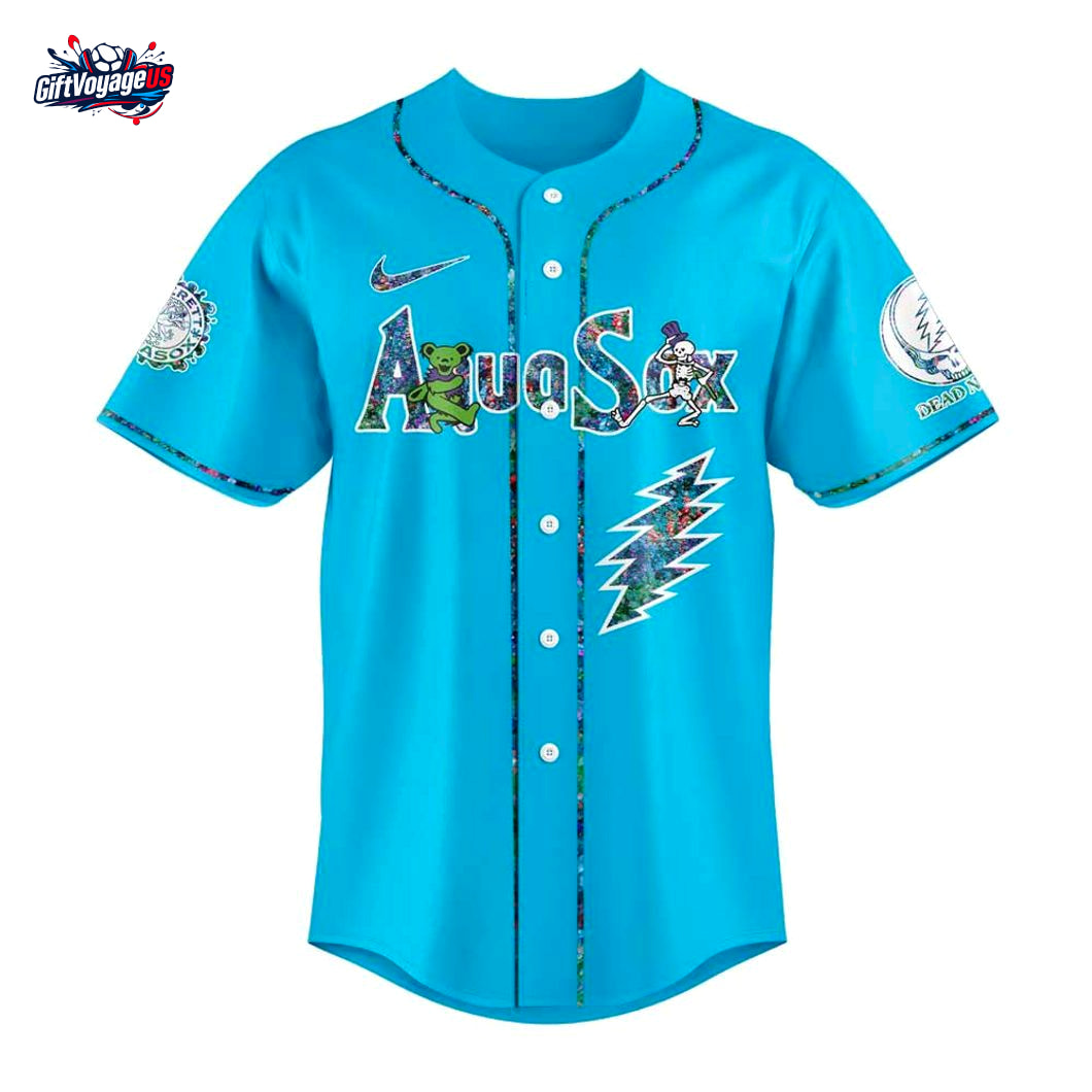 Everett AquaSox Grateful Dead 60th 2025 Jersey Everett AquaSox Grateful Dead 60th 2025 Jersey