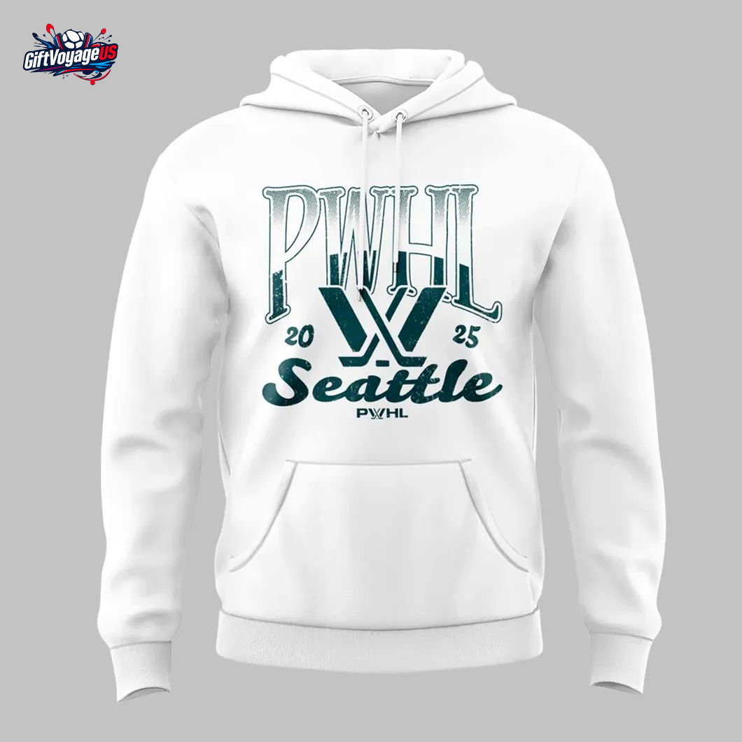 PWHL Seattle 2025 White Hoodie PWHL Seattle 2025 White Hoodie