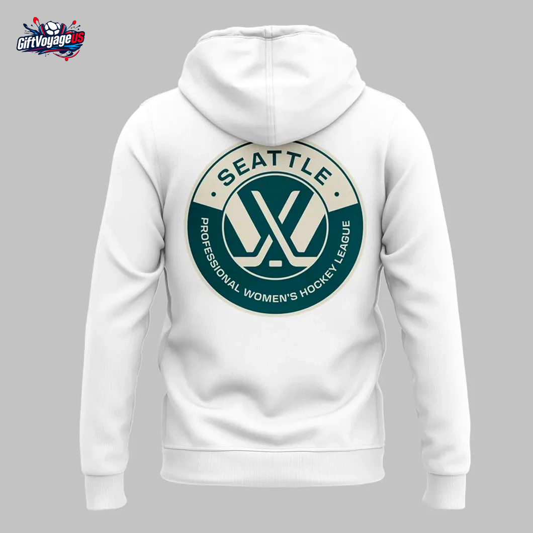 PWHL Seattle 2025 White Hoodie PWHL Seattle 2025 White Hoodie
