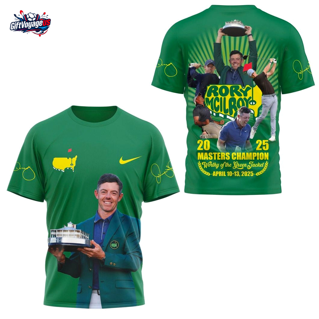 Rory McIlroy x Masters Tournament 3D T-Shirt Rory McIlroy x Masters Tournament 3D T-Shirt