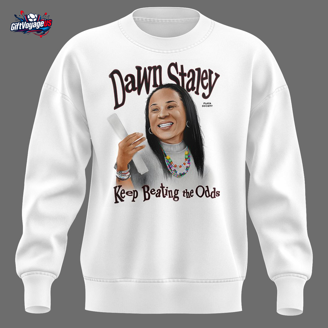 South Carolina Gamecocks x Coach Dawn Staley Keep Beating The Odds Sweatshirt South Carolina Gamecocks x Coach Dawn Staley Keep Beating The Odds Sweatshirt
