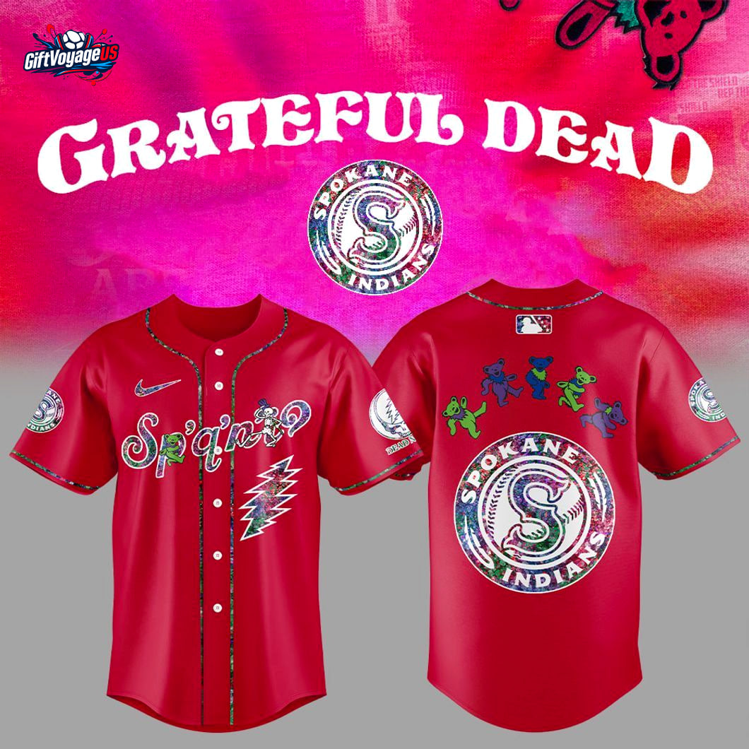 Spokane Indians Grateful Dead 60th 2025 Special Jersey Spokane Indians Grateful Dead 60th 2025 Special Jersey