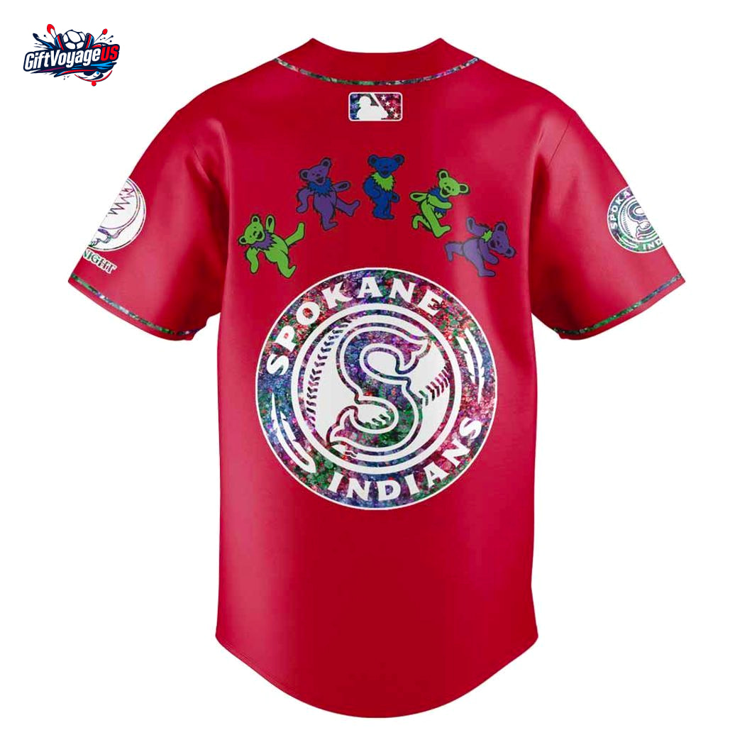 Spokane Indians Grateful Dead 60th 2025 Special Jersey Spokane Indians Grateful Dead 60th 2025 Special Jersey